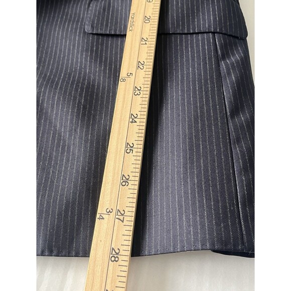 J. Hilburn Vitale Barberis Canonico Wool Mens Blazer Navy Stripe 38R - Picture 13 of 15